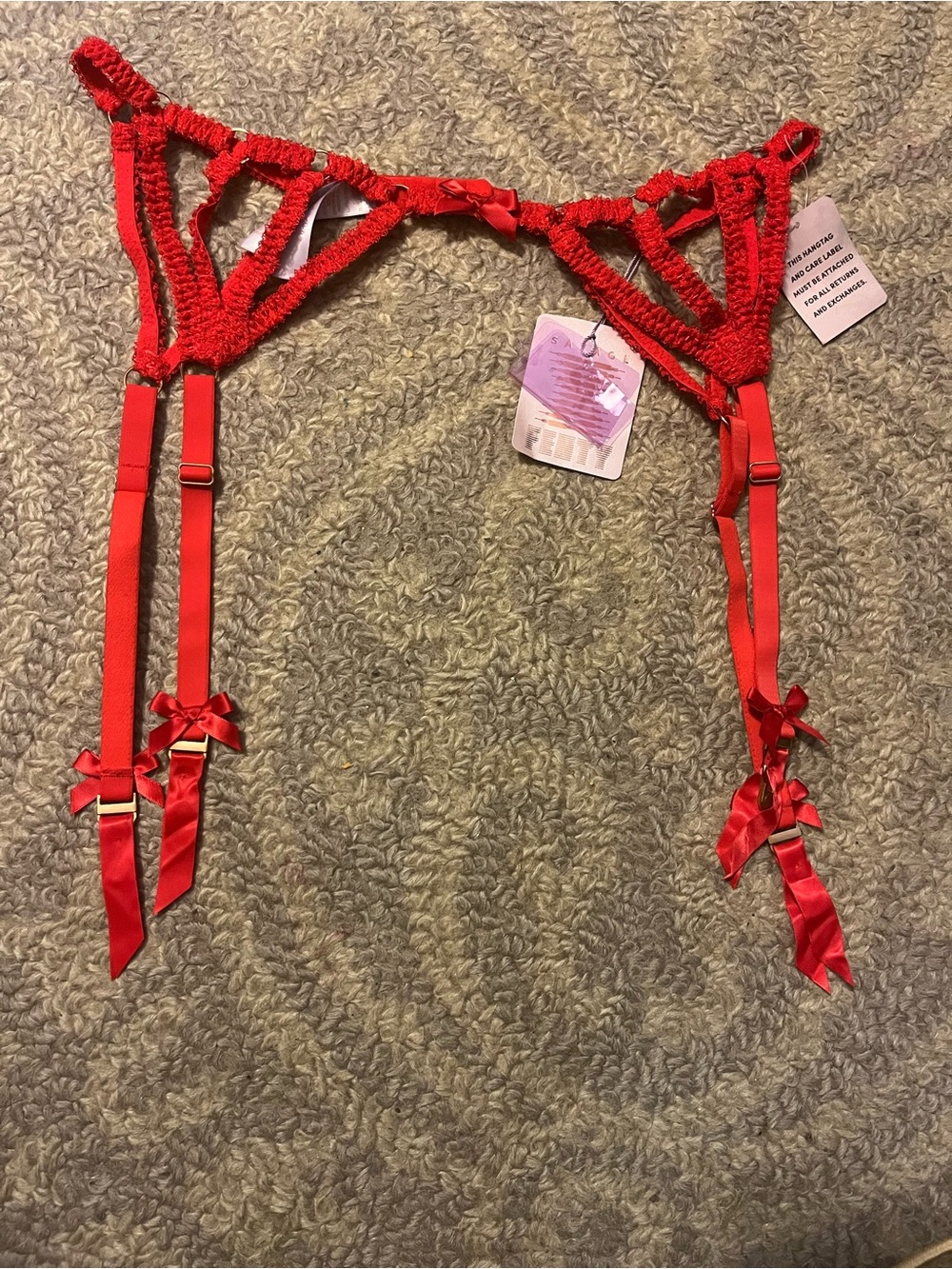 Savage X Fenty Red Garter belt